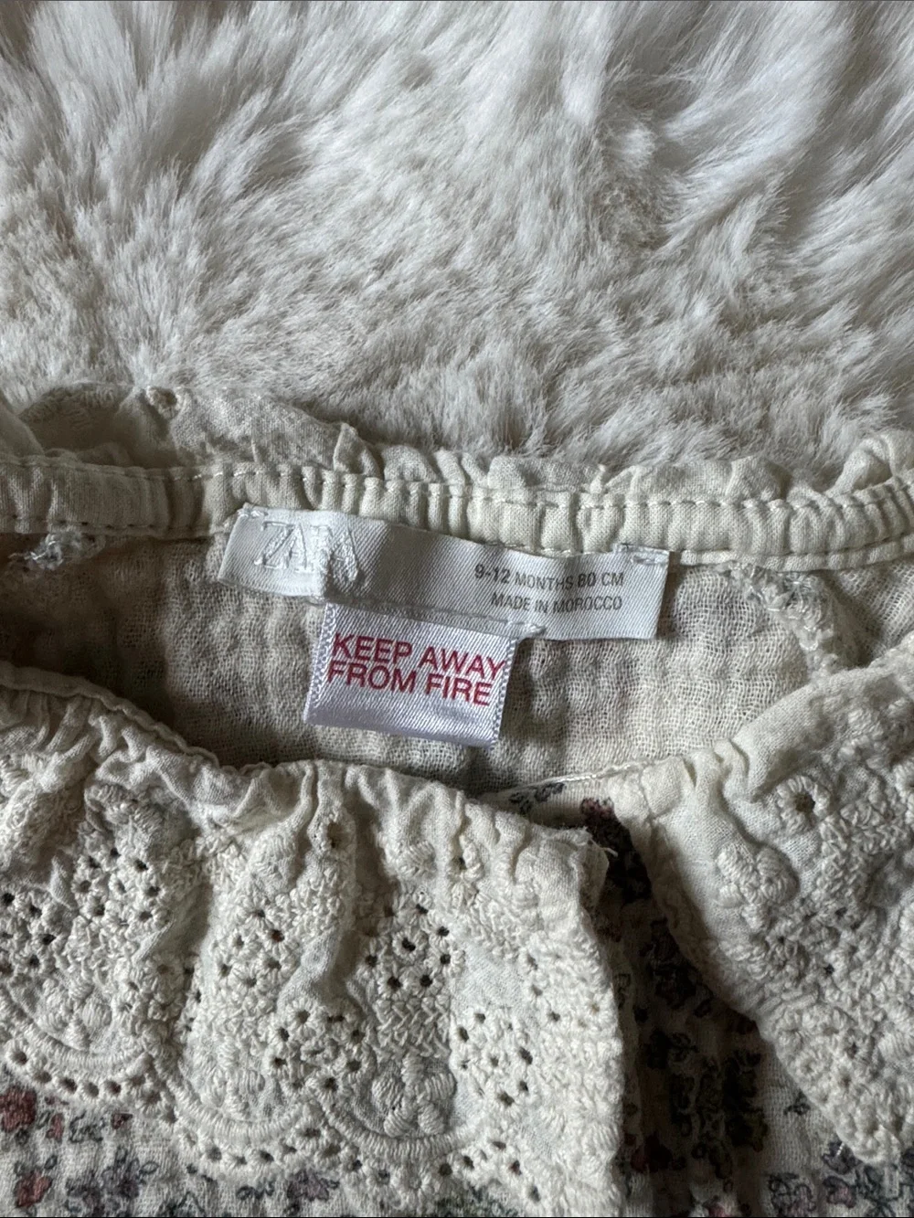 Zara Cream Floral Knit Matching Set
